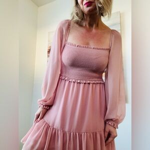 ARITZIA Wilfred Tempest Dress in Poetic Pink SMALL